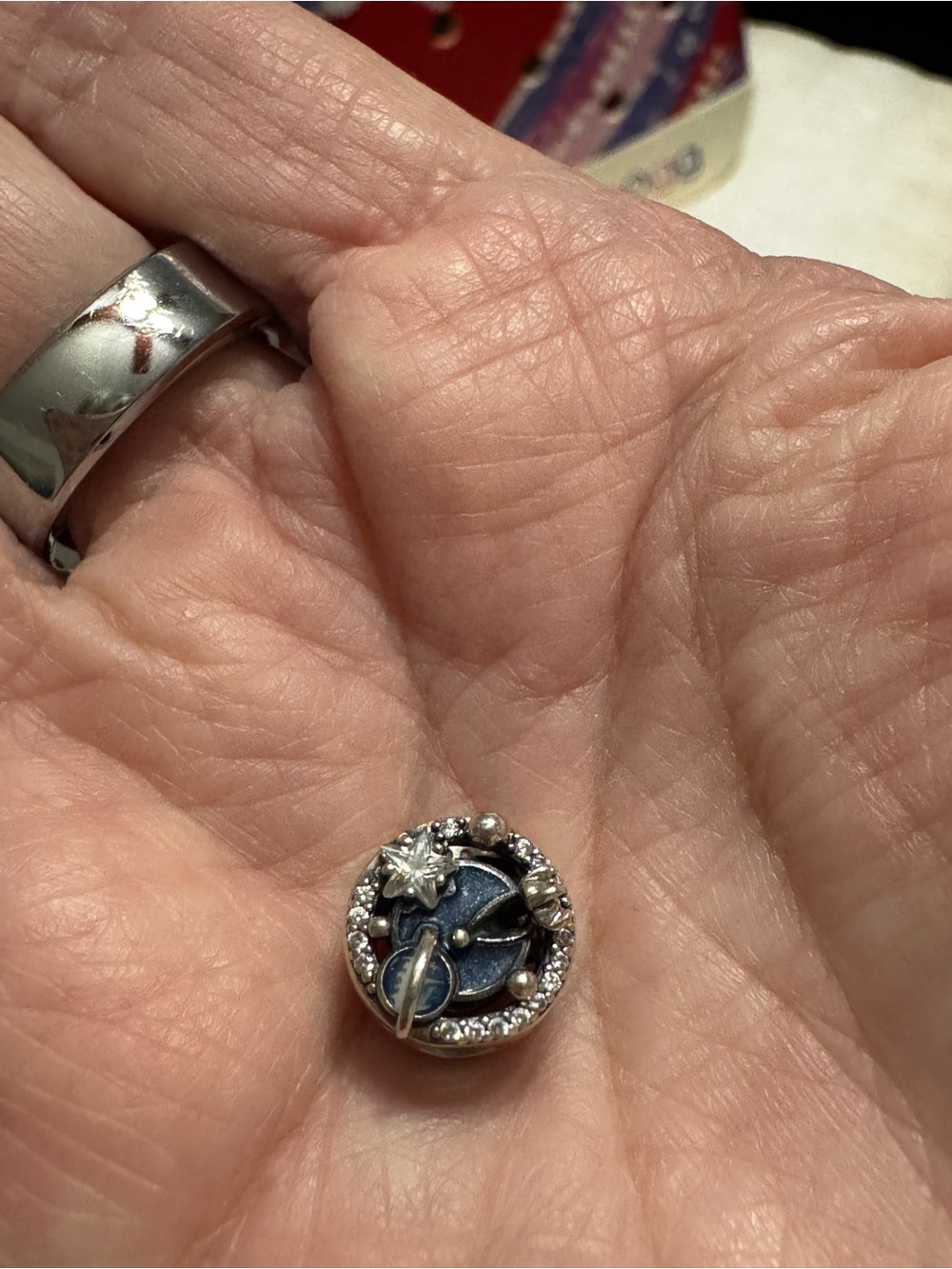 Genuine Pandora Blue Enamel Solar System Charm AS IS NO ORIGINAL PACKAGING